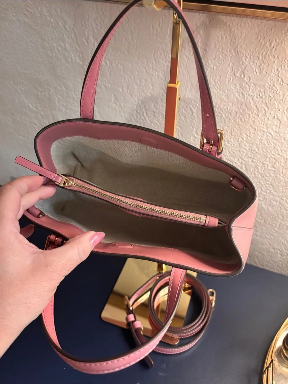 Tory Burch Pink Mini Satchel with Removable Strap